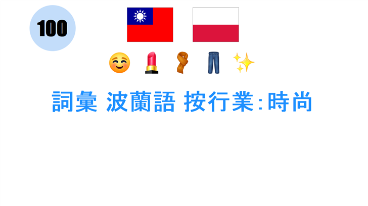 詞彙 波蘭語 按行業：時尚